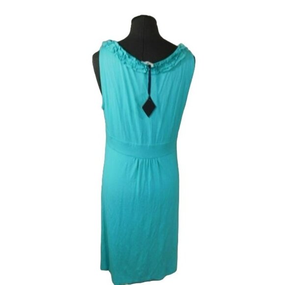 Nordstrom Halogen Size XL Vneck Sleeveless Ruffle Trim Knit Dress NWT - Picture 3 of 3